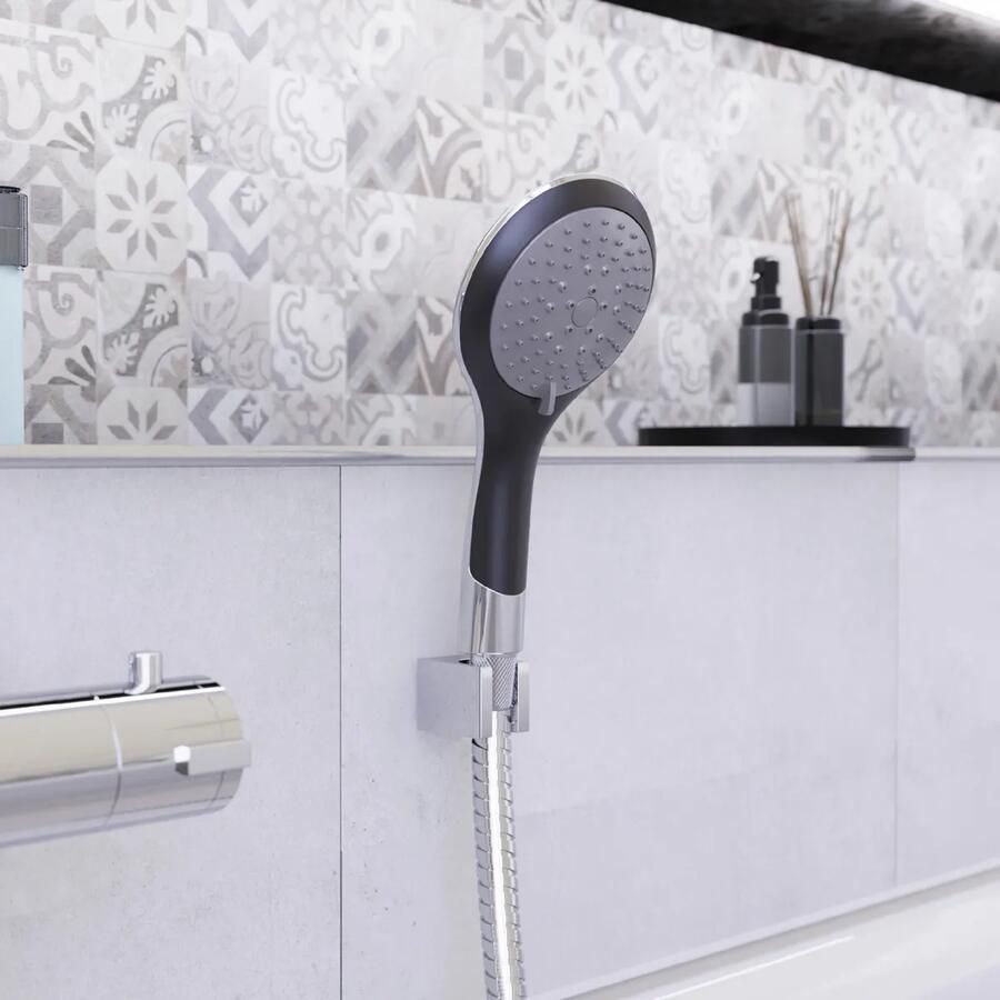 Schutte Broadway handdouche zwart chroom