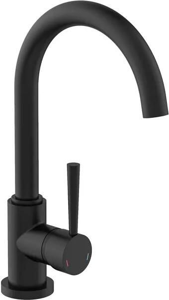 Schütte SCH??TTE Eenknopsmengkraan met hoge ronde uitloop CORNWALL matzwart