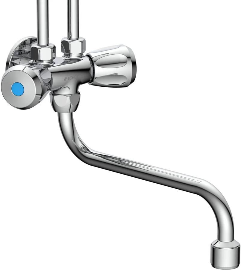 Schütte Keukenkraan Tweegreepskraan Schutte Lage Druk Chroom