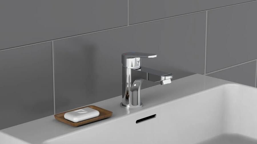 SCHÜTTE Wastafelmengkraan FUTURA DVGW chroomkleurig