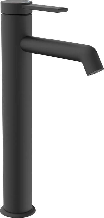 Schutte Los angeles hoge wastafelkraan zwart mat