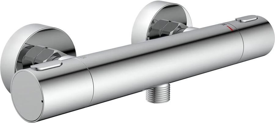 Schutte Los angeles thermostatische douchekraan chroom