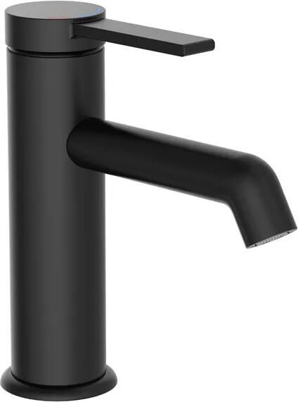 Schutte Los angeles wastafelkraan met afvoerset zwart mat