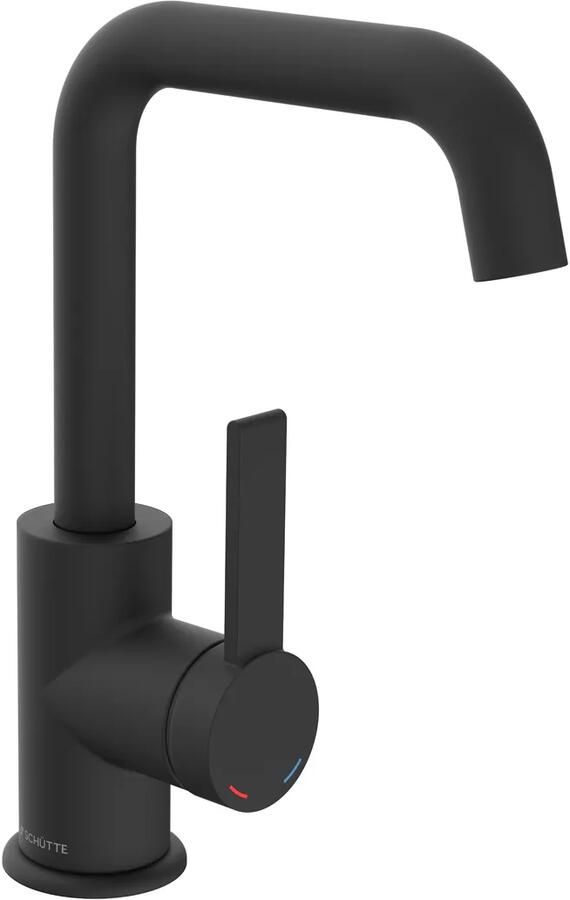 Schutte Los angeles wastafelkraan met draaibare uitloop zwart mat