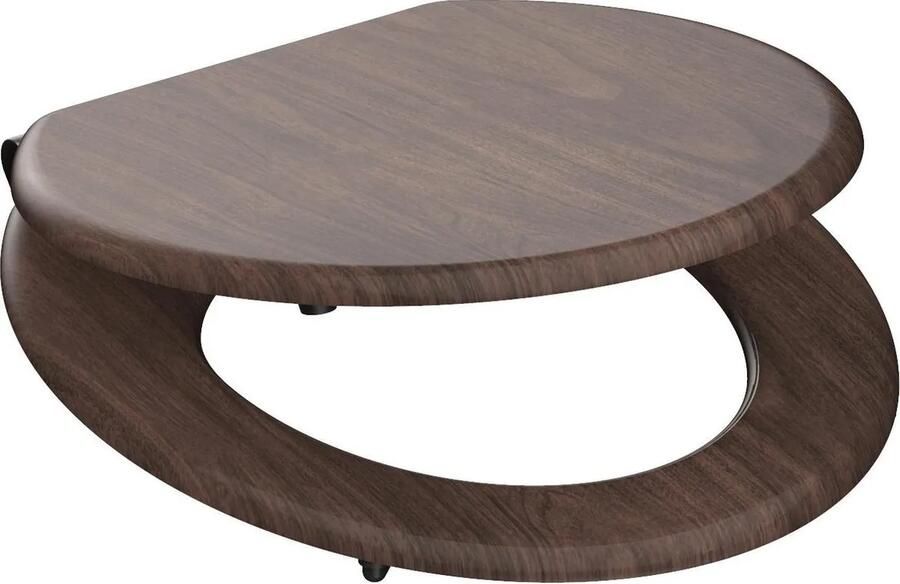 Schütte SCHÜTTE Toiletbril met soft-close DARK WOOD MDF