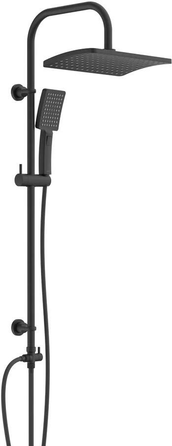 Schutte Mallorca regendoucheset 3 standen zwart mat - Foto 2