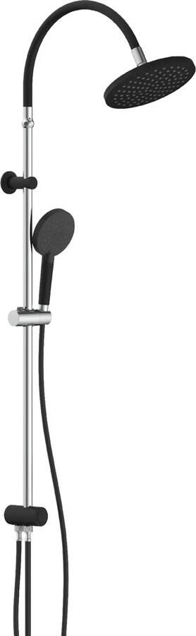 Schutte Regendouche Matao Rain Opbouw 22 5 cm Inclusief Handdouche Chroom Zwart