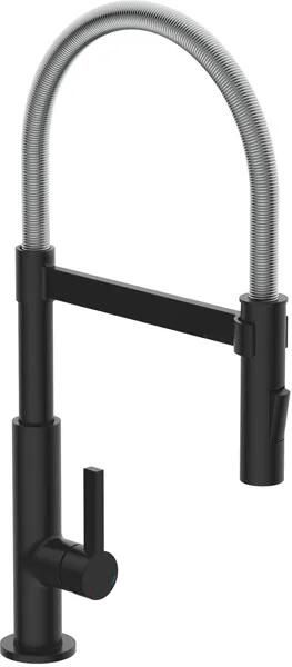Schutte Keukenkraan Miami Design Mengkraan Met Spiraalveer Zwart Chroom - Foto 2