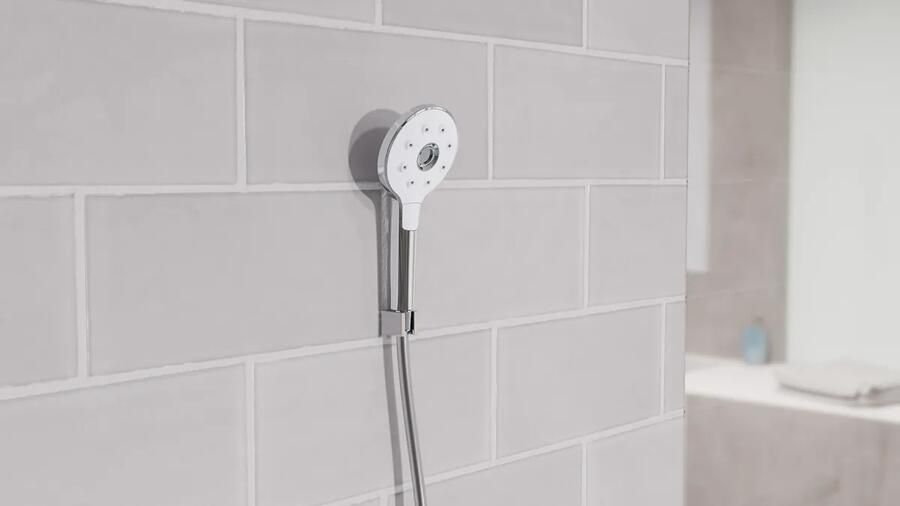 Schutte Handdouche Perruzi 15 cm Chroom Wit
