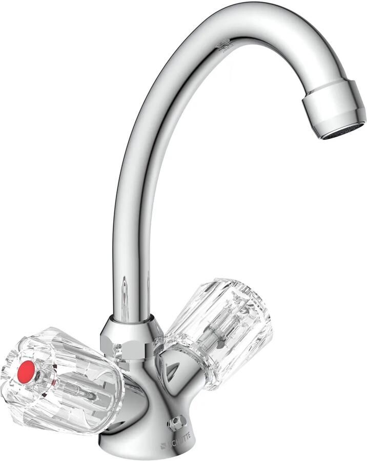 Schütte SCH??TTE Wastafelmengkraan tweeknops SAVINO chroomkleurig