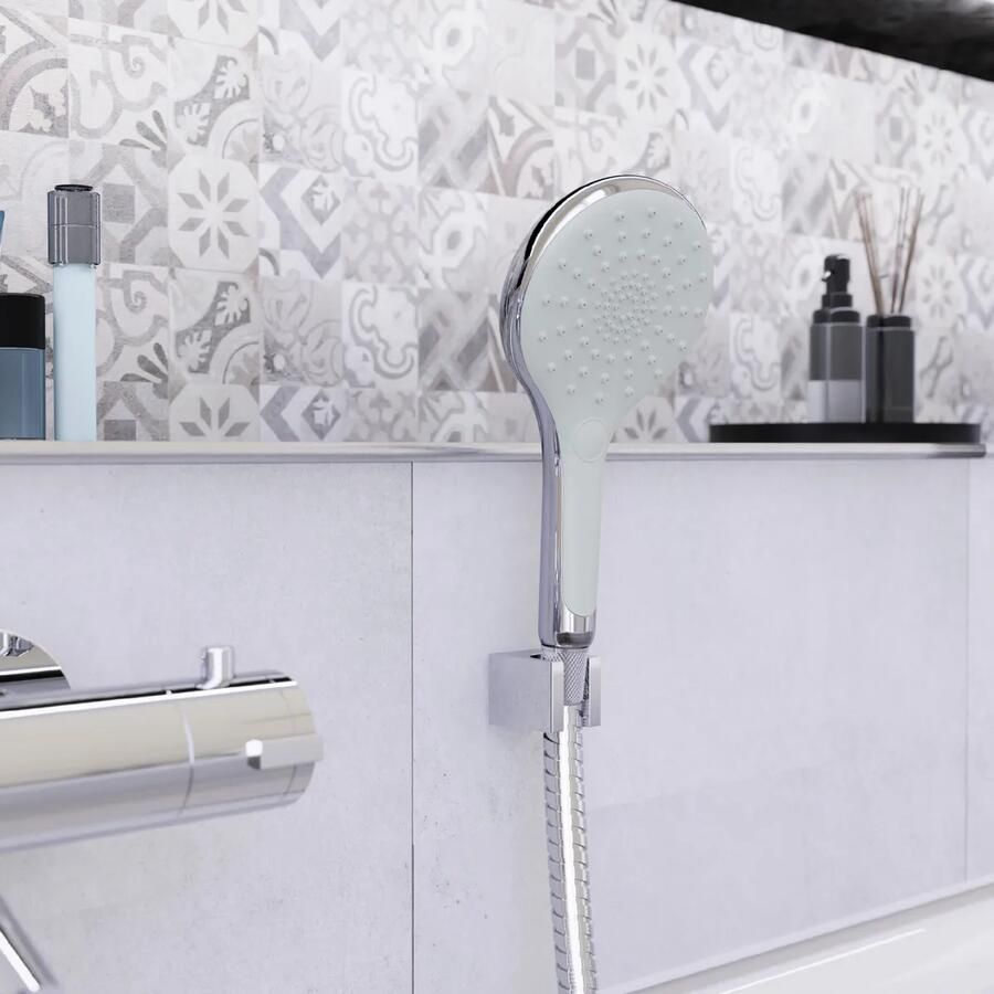 Schutte Handdouche Perruzi 15 cm Chroom Licht Grijs
