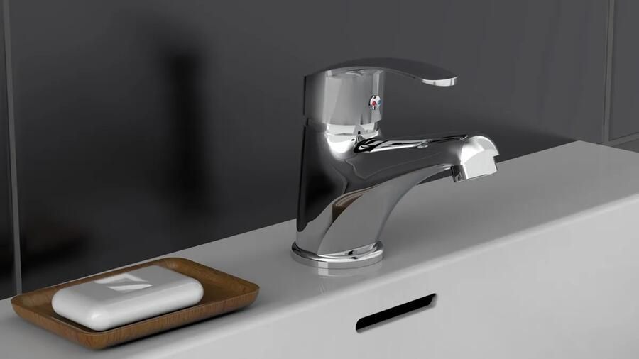 Schutte Wastafelkraan Schütte Sirani Eéngreepsmengkraan Geluidloos Chroom - Foto 2