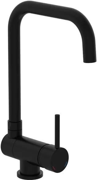 Schutte Window keukenkraan met omklapbare en draaibare uitloop zwart mat