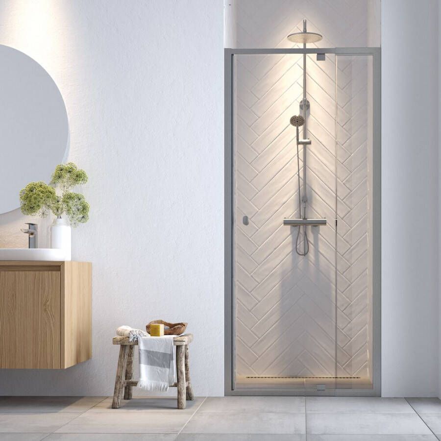 Sealskin Hooked draaideur 90x200cm voor nis 6mm veiligheidsglas chroom CCX220906265100 - Foto 2