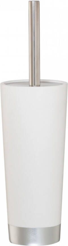 Sealskin Glossy Toiletborstel met houder Polyresin Zilver Wit
