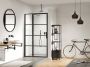Douche Concurrent Douchedeur Sealskin Soho Nisdeur Draaideur Rechts met Vaste Wand 100x210cm Zwart 8mm Helder Glas Veiligheidsglas Seal Coating - Thumbnail 3