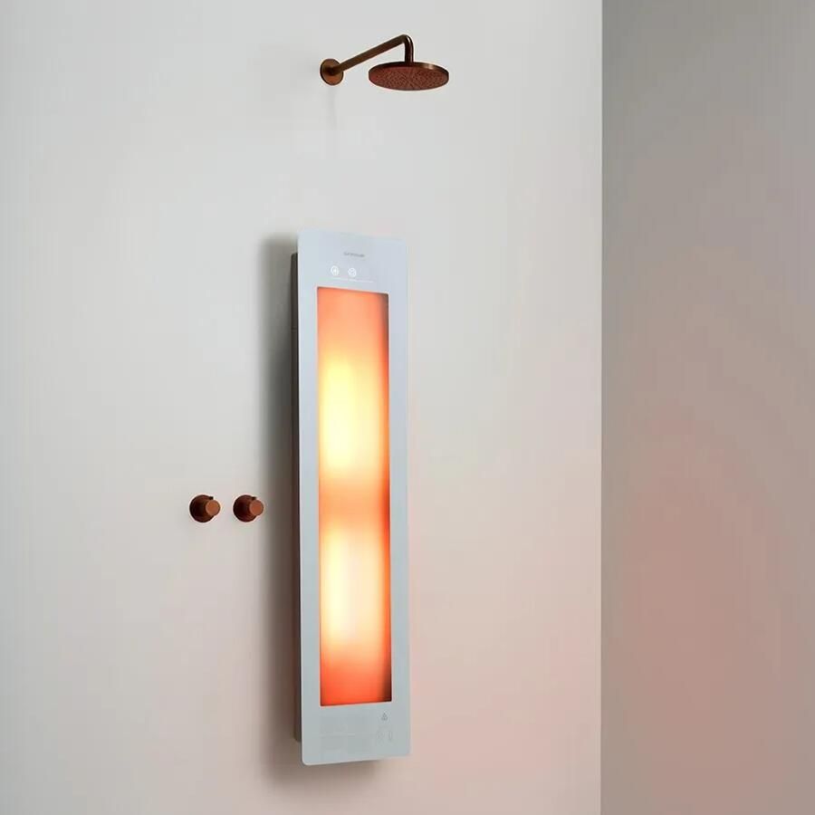 Sunshower Round One Medium White infraroodlamp 33x140x10cm opbouw