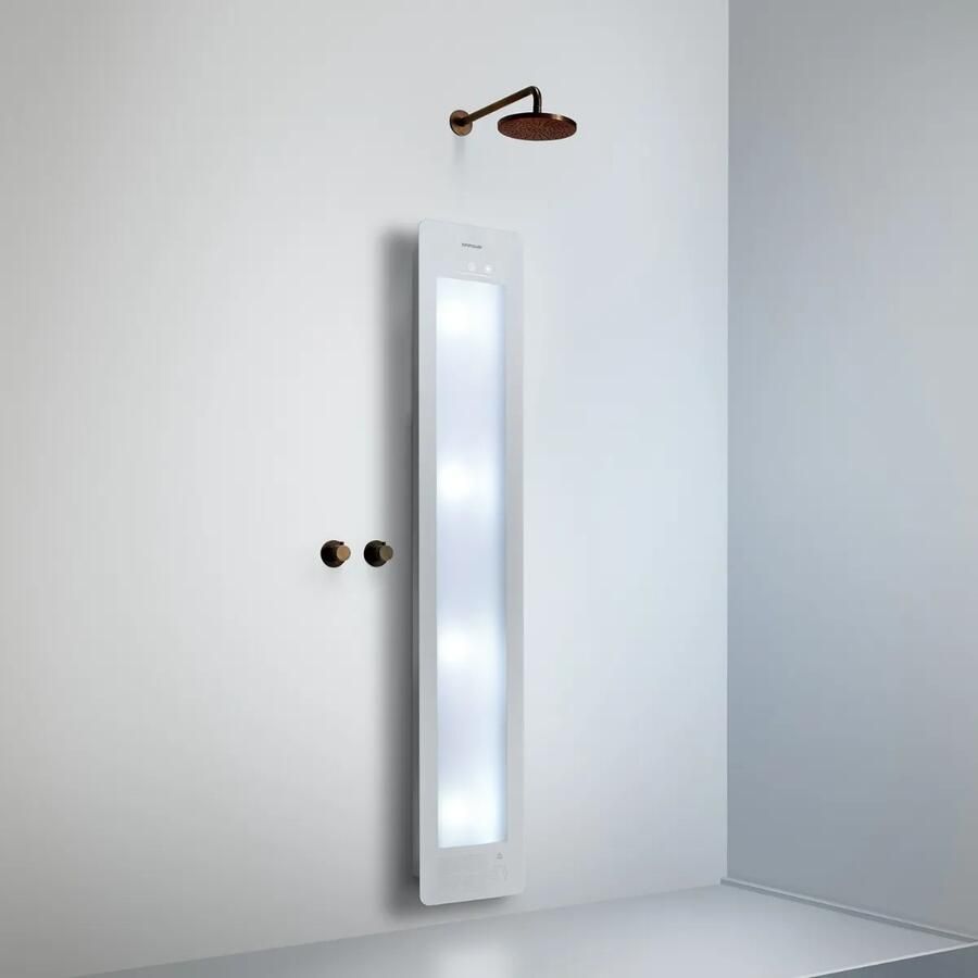 Sunshower Round Plus Large White infraroodlamp en UV 33x185x10cm opbouw