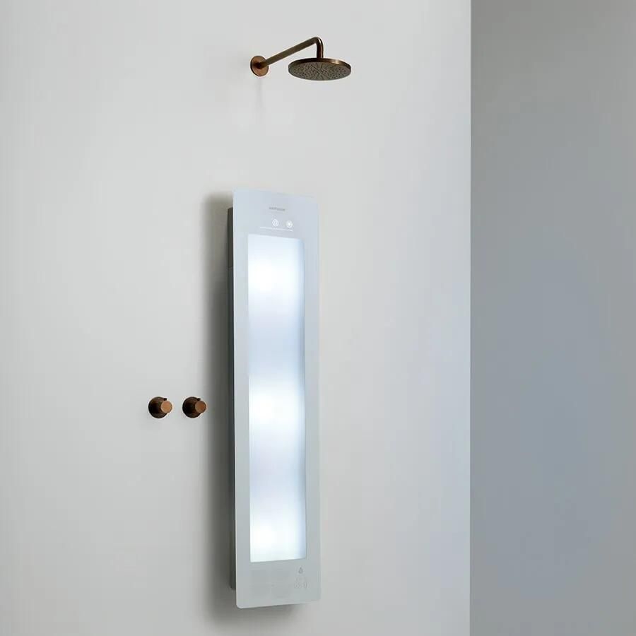 Sunshower Round Plus Medium White infraroodlamp en UV 33x140x10cm opbouw