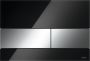 TECE Square wc-bedieningsplaat voor duospoeling met toetsen glanzend chroom 22 x 15 x 1 cm zwart - Thumbnail 2