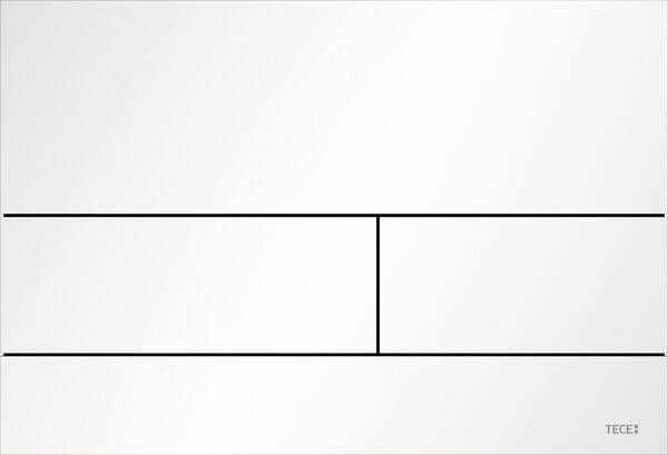 TeCe Square II bedieningsplaat duospoeltechniek kleur mat wit 220 x 150 x 3 mm 9.240.834