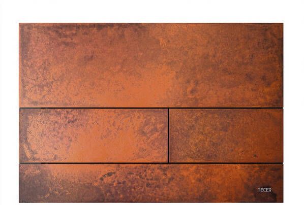 TECE Square II drukplaat rusted steel cortenstaal