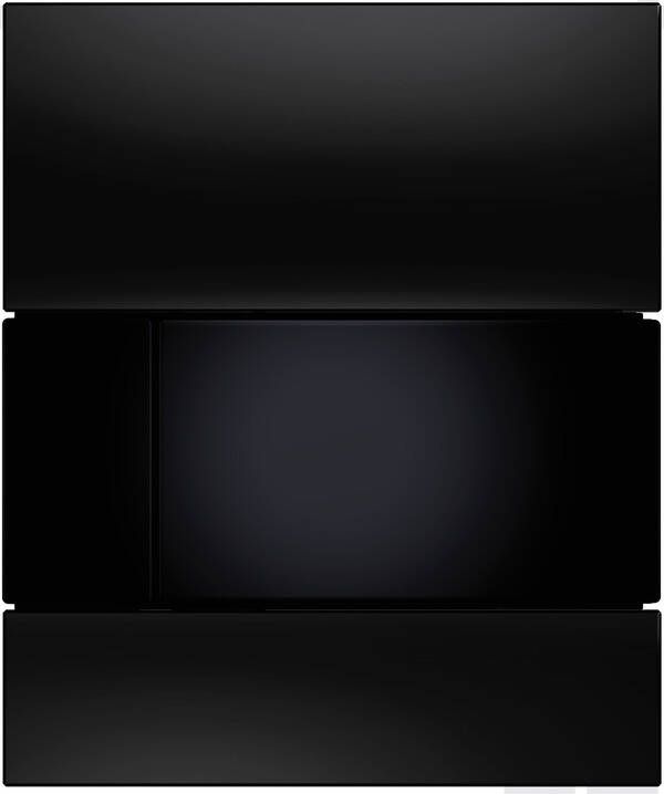 TECE Urinoir Bedieningsplaat Square Glas Zwart 10 4x12 4 cm (met zwarte toetsen)