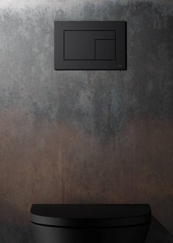 TECE Velvet wc-bedieningsplaat voor duospoeling 22 x 15 x 0 5 cm Nero Ingo Zwart - Foto 2