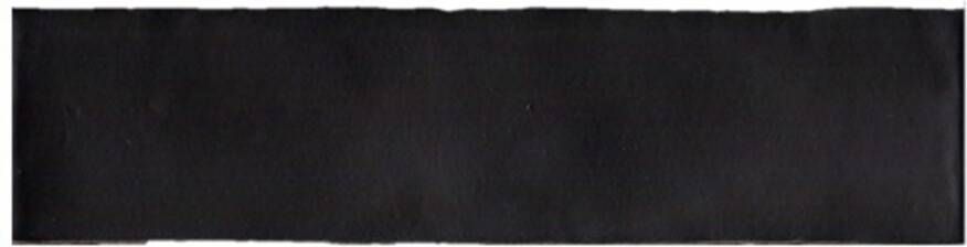 Terre d'Azur Gerona wandtegel visgraat 7.5x30cm Black mat