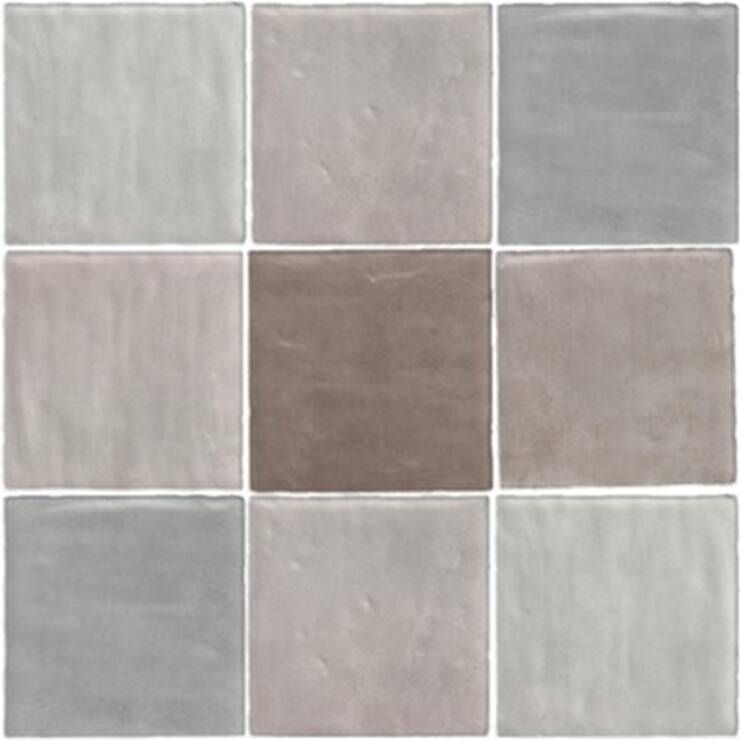 Terre d'Azur Maroc wandtegel 11.5x11.5cm taupe 29 stuks per doos