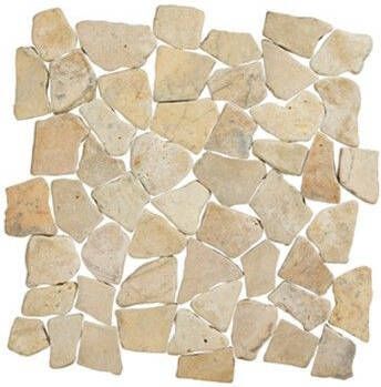 Terre d'Azur Tan flat natuursteen mozaiek 30x30