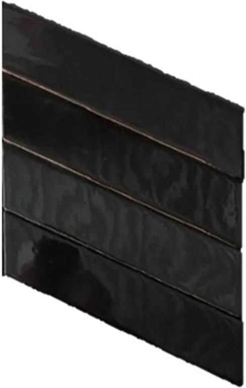 Terre d'Azur Granada wandtegel 6 4x27 5cm rechts antraciet