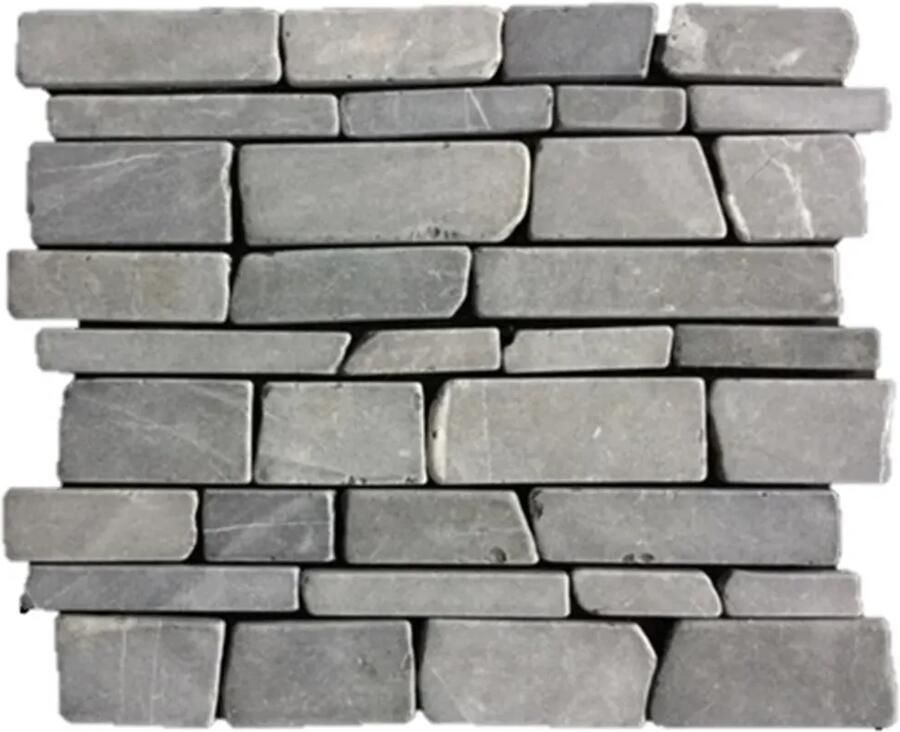 Terre d'Azur Multisticks vloertegel op vel 24x30cm antraciet