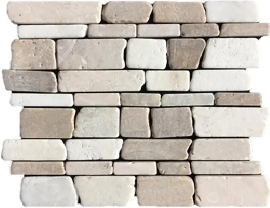 Terre d'Azur Multisticks vloertegel op vel 24x30cm beige