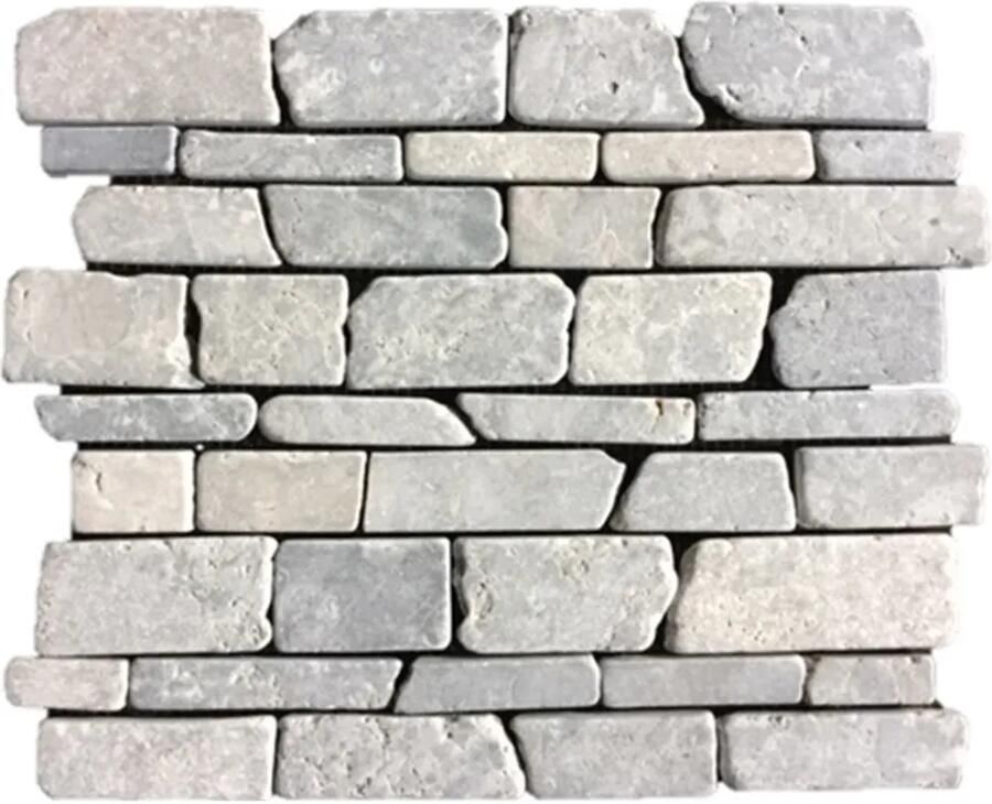 Terre d'Azur Multisticks vloertegel op vel 24x30cm grijs licht