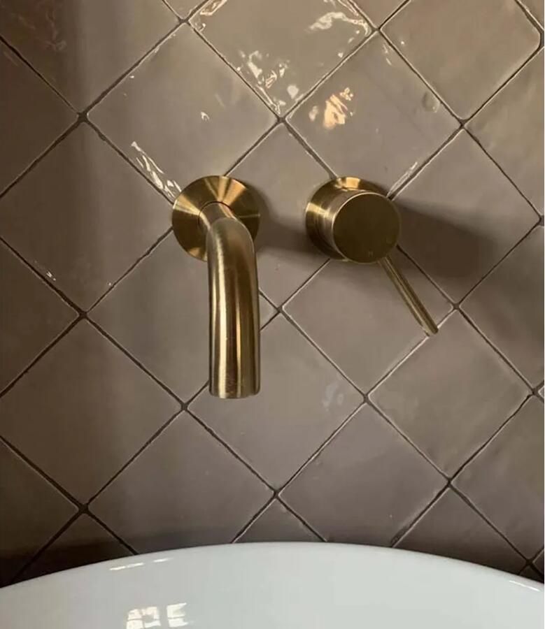 Terre d'Azur Porto Metal wandtegel 10x10cm beige 100 stuks per doos