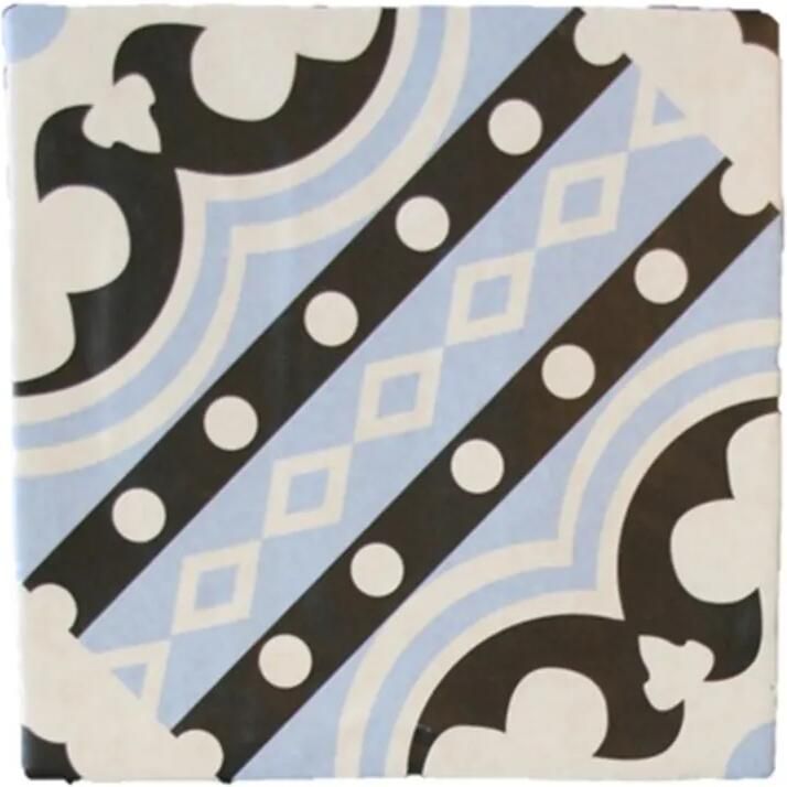 Terre d'Azur Rioja vloertegel Decor 20x20cm creme blauw per 25 stuks