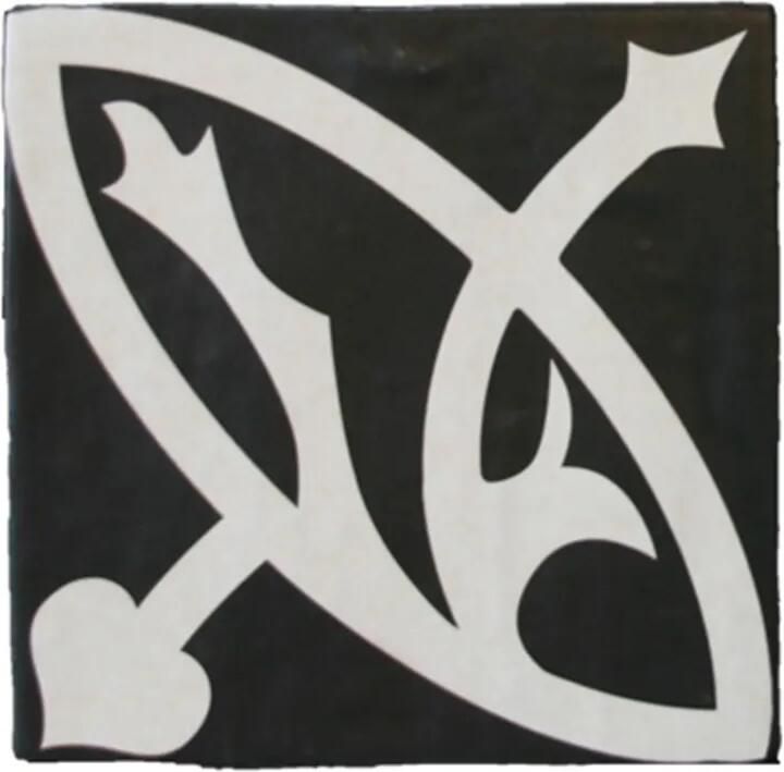 Terre d'Azur Rioja vloertegel Decor 20x20cm creme zwart per 25 stuks