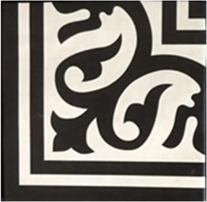 Terre d'Azur Rioja vloertegel Decor 20x20cm creme zwart per 25 stuks