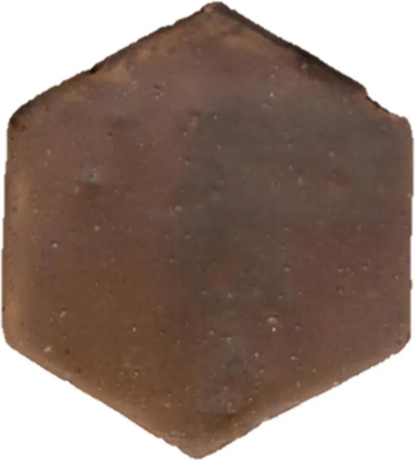 Terre d'Azur Terra Alta vloertegel hexagonal 16cm bruin