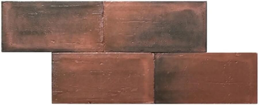 Terre d'Azur Terre-Spatula wandtegel 10x20cm brons