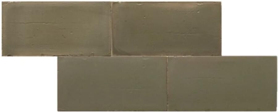 Terre d'Azur Terre-Spatula wandtegel 10x20cm donkergroen