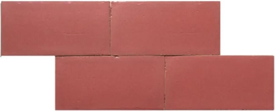 Terre d'Azur Terre-Spatula wandtegel 10x20cm rood