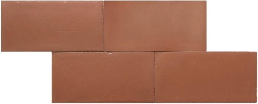 Terre d'Azur Terre-Spatula wandtegel 10x20cm terracotta