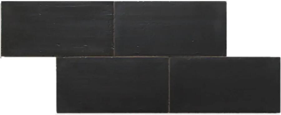 Terre d'Azur Terre-Spatula wandtegel 10x20cm zwart