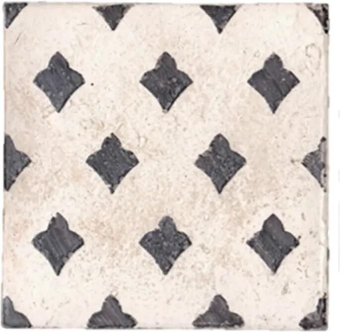 Terre d'Azur Tierra Royal wandtegel met decor 13x13cm wit per 22 stuks