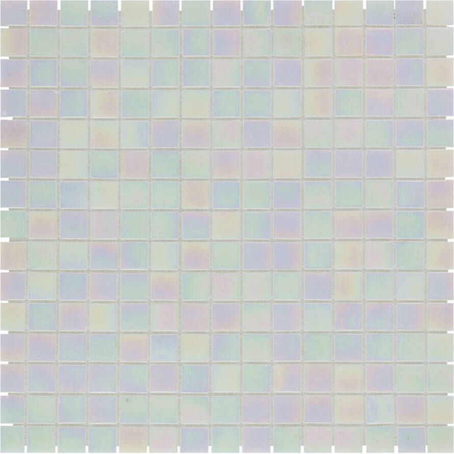 The Mosaic Factory Amsterdam vierkante glasmozaïek tegels 32x32 gebroken wit parel