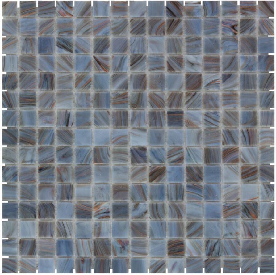 The Mosaic Factory Amsterdam vierkante glasmozaïek tegels 32x32 medium grijs