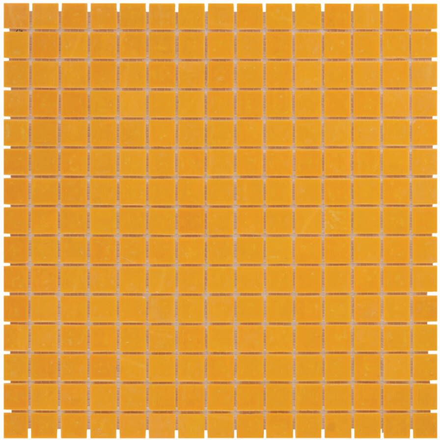 The Mosaic Factory Amsterdam vierkante glasmozaïek tegels 32x32 oranje