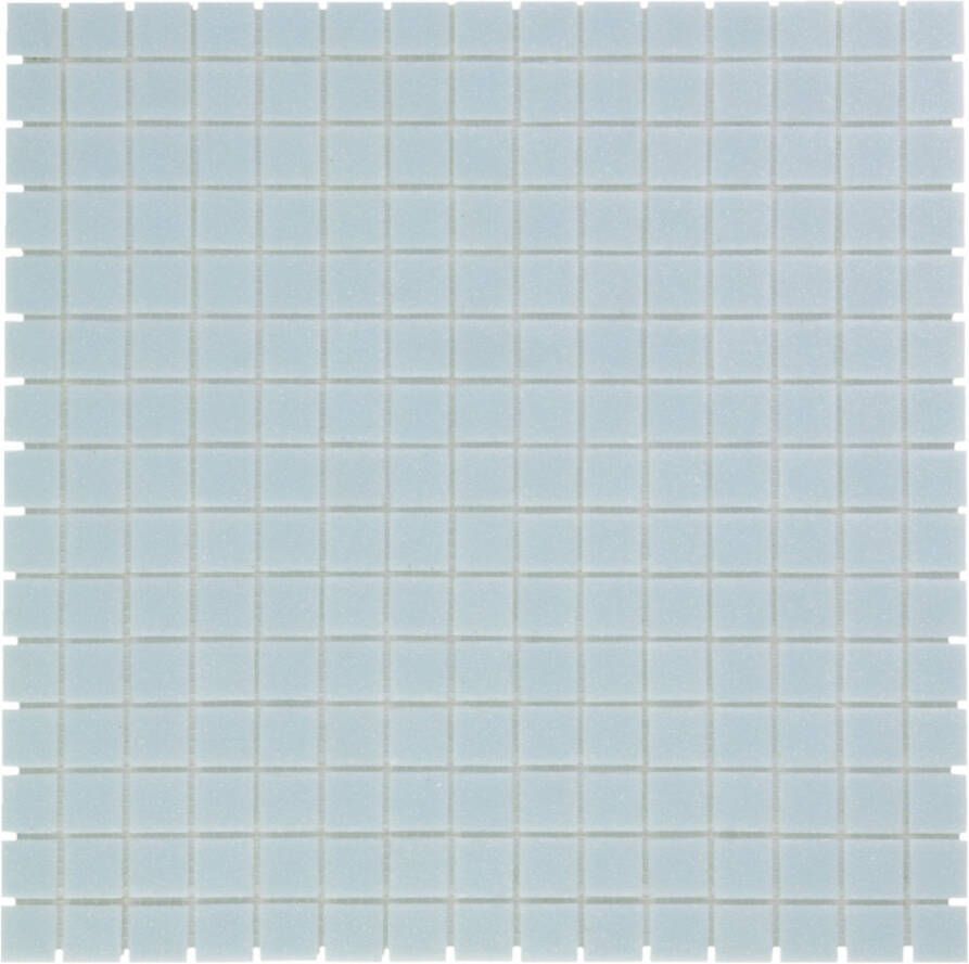 The Mosaic Factory Amsterdam mozaïektegel 2x2x0.4cm voor wand en vloer voor binnen en buiten vierkant Glas Ultra Licht Blauw GM08 online kopen